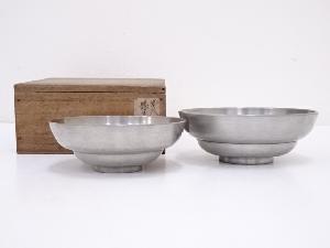 錫二ツ組菓子器（707g）